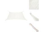 Vidaxl Tenda Da Sole Hdpe Quadrata 3,6 X 3,6 M Bianco - Ombrelloni E Tende Da Sole