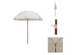Vidaxl Ombrellone Con Palo In Acciaio 240 Cm Color Sabbia - Ombrelloni E Tende Da Sole