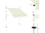 Vidaxl Tenda Da Sole Retrattile A Comando Manuale 200 Cm Bianco Crema - Tende Da Sole
