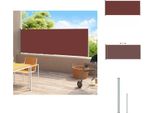 Vidaxl Tenda Laterale Estensibile 180X500 Cm Marrone - Ombrelloni E Tende Da Sole