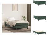 Vidaxl Letto A Molle Verde Scuro 80X200 Cm In Velluto - Letti E Strutture Letto
