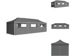 Vidaxl Tenda Pieghevole Per Feste Pop-Up Con 8 Pareti Laterali 3X9 M Antracite - Padiglioni E Tende Per Feste