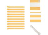 Vidaxl Schermo Privacy Per Balcone Bianco E Giallo 120X400 Cm Tessuto Oxford - Ombrelloni E Tende Da Sole