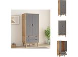 Vidaxl Armadio Otta Brown&Grey 76,5X53X172 Cm In Legno Massiccio Di Pino - Armadi
