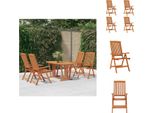 Vidaxl Sedie Da Giardino Pieghevoli 4 Pz. Legno Massiccio Di Eucalipto - Sedie Da Giardino