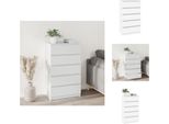 Vidaxl Cassettiera Bianca 60X36X103 Cm Materiale Legno - Cassettiere
