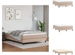 Vidaxl Letto A Molle Insacchettate Cappuccino Marrone 140X190 Cm In Pelle Finta - Letti & Reti