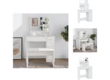 Vidaxl Tavolino Da Toilette Con Specchio Bianco Lucido 86,5X35X136 Cm - Tavolini Da Toilette