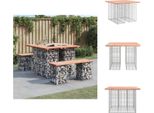 Vidaxl Panchina Da Giardino In Gabbione 100X102X72 Cm In Legno Massiccio Di Abete Douglas - Panchine Da Giardino