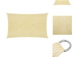Vidaxl Tenda Da Sole 160 G/M² Beige 3X5 M Hdpe - Ombrelloni E Tende Da Sole