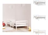 Vidaxl Letto In Legno Massiccio Bianco 75X190 Cm Pino - Letti E Strutture Letto