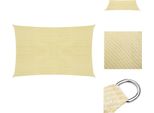 Vidaxl Tenda Da Sole 160 G/M² Beige 3,5X5 M Hdpe - Ombrelloni E Tende Da Sole