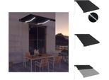 Vidaxl Tenda Da Sole Manuale A Scomparsa Con Led 300X250 Cm Antracite - Tende Da Sole