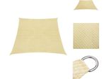 Vidaxl Tenda Da Sole 160 G/M² Beige 3/4X2 M Hdpe - Ombrelloni E Tende Da Sole