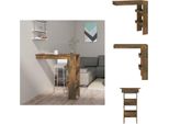 Vidaxl Tavolo Bar A Parete In Rovere Fumé 102X45X103,5 Cm Materiale A Base Di Legno - Tavoli Da Pranzo