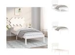 Vidaxl Letto In Legno Massiccio Bianco 90X200 Cm - Letti & Reti