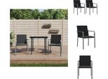 Vidaxl Sedie Da Giardino Con Cuscino 2 Pezzi Nero 56X59X84 Cm In Poly Rattan - Sedie Da Giardino