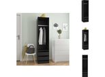 Vidaxl Armadio Con Cassetti Nero 50X50X200Cm In Legno - Armadi
