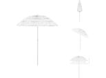 Vidaxl Ombrellone Hawaii Bianco 180 Cm - Ombrelloni E Tende Da Sole