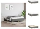 Vidaxl Struttura Letto Grigio Scuro 140X190 Cm In Tessuto - Letti E Strutture Letto