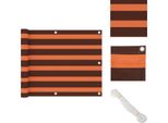 Vidaxl Schermo Privacy Per Balcone Arancione E Marrone 75X600 Cm Tessuto Oxford - Ombrelloni E Tende Da Sole