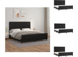 Vidaxl Struttura Letto Con Testiera Nera 180X200 Cm In Pelle Finta - Letti E Strutture Letto
