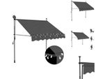 Vidaxl Tenda A Scomparsa Manuale Con Led 150 Cm Antracite - Tende Da Sole