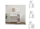 Vidaxl Tavolino Da Toilette Con Led Bianco 86,5X35X136 Cm - Tavolini Da Toilette