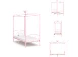 Vidaxl Struttura Letto A Baldacchino In Metallo Rosa 100 X 200 Cm - Letti E Strutture Letto