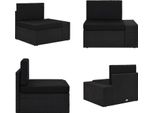 Vidaxl Divano Angolare Modulare Con Bracciolo (Sinistra) In Poly Rattan Nero - Divano Angolare Modulare - Divano Angolare Modulare - Divano Angolare Modulare - Divano Angolare Modulare - Divano Angolare Modulare