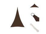 Vidaxl Tenda Da Sole In Tessuto Oxford Triangolare 3X4X4 M Marrone - Ombrelloni E Tende Da Sole