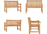 Vidaxl Panca Da Giardino 114 Cm In Teak Massiccio - Panca Da Giardino - Panca Da Giardino - Panca Da Patio - Panche Da Patio