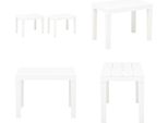 Vidaxl Panche Da Giardino 2 Pz. Plastica Bianca - Panca Da Giardino - Panche Da Giardino - Panca Da Esterno - Panche Da Esterno