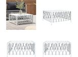 Vidaxl Tavolo Da Giardino Bianco 70X70X34 Cm In Tessuto - Tavolo Da Giardino - Tavoli Da Giardino - Tavolino - Mobili Da Giardino