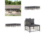 Vidaxl Set Salotto Da Giardino 8 Pezzi Con Cuscini In Rattan Antracite - Set Salotto Da Giardino - Set Salotto Da Giardino - Set Salotto - Mobili Da Giardino