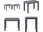 Vidaxl Panche Da Giardino 2 Pz. Plastica Antracite - Panca Da Giardino - Panche Da Giardino - Panca Da Esterno - Panche Da Esterno