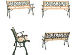 Vidaxl Panca Da Giardino 122 Cm In Ghisa E Legno Massiccio Di Abete - Panca Da Giardino - Panca Da Giardino - Panca Da Patio - Panche Da Patio
