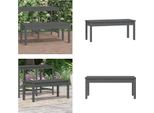 Vidaxl Panca Da Giardino Grigia 109X44X45 Cm In Legno Di Pino Massiccio - Panca Da Giardino - Panca Da Giardino - Panca Da Esterno