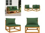 Vidaxl Set Divano Da Giardino 2 Pezzi Con Cuscini In Legno Massiccio Di Acacia - Set Divano Da Giardino - Set Divano Da Giardino - Salotto - Divano Da Giardino