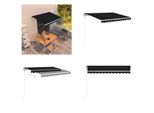 Vidaxl Tenda Da Sole A Scomparsa Automatica 300X250 Cm Antracite - Tenda Da Sole - Tenda Da Sole - Tettoia Solare - Tettoie Solari