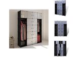 Vidaxl Armadio Modulare A 14 Scomparti Nero/Bianco 37X146X180,5 Cm - Armadi