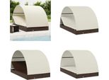 Vidaxl Lettino 2 Persone Con Tetto Marrone 211X112X140 In Poly Rattan - Lettino - Lettino - Lettino - Lettino - Day Bed