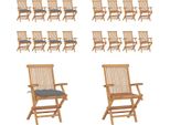 Vidaxl Sedie Da Giardino Con Cuscini Grigi 8 Pz. Legno Massiccio Teak - Sedia Da Giardino - Sedie Da Giardino - Sedia Da Giardino In Legno - Sedia Da Giardino In Legno Massiccio