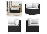 Vidaxl Divano Da Giardino Ad Angolo Con Cuscini In Poly Rattan Nero - Divano Ad Angolo - Divani Ad Angolo - Divano - Divano Da Esterno