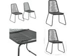 Vidaxl Sedie Da Giardino 2 Pz. Poly Rattan Nero - Sedia Da Giardino - Sedie Da Giardino - Sedia Da Esterno - Sedie Da Esterno