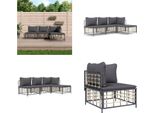 Vidaxl Set Salotto Da Giardino 4 Pezzi Con Cuscini In Rattan Antracite - Set Salotto Da Giardino - Set Salotto Da Giardino - Set Salotto - Mobili Da Giardino