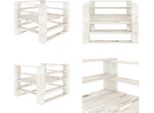 Vidaxl Poltrona Da Esterno Pallet In Legno Bianco - Poltrona In Pallet - Poltrona In Pallet - Poltrona In Pallet In Legno - Poltrona In Pallet Di Legno