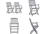 Vidaxl Sedie Da Giardino Pieghevoli 2 Pz. Legno Massiccio Di Acacia - Sedia Da Giardino - Sedie Da Giardino - Sedia Pieghevole - Sedie Pieghevoli