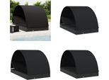 Vidaxl Lettino Da Sole Per 2 Persone Con Tetto Rotondo Nero 211X112X140 Cm - Lettino Da Sole - Lettino Da Sole - Lettino Da Giorno