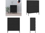 Vidaxl Cassettiera Nera 80X35X101,5 Cm In Acciaio - Cassettiera - Cassettoni - Cassettiere - Cassettiere